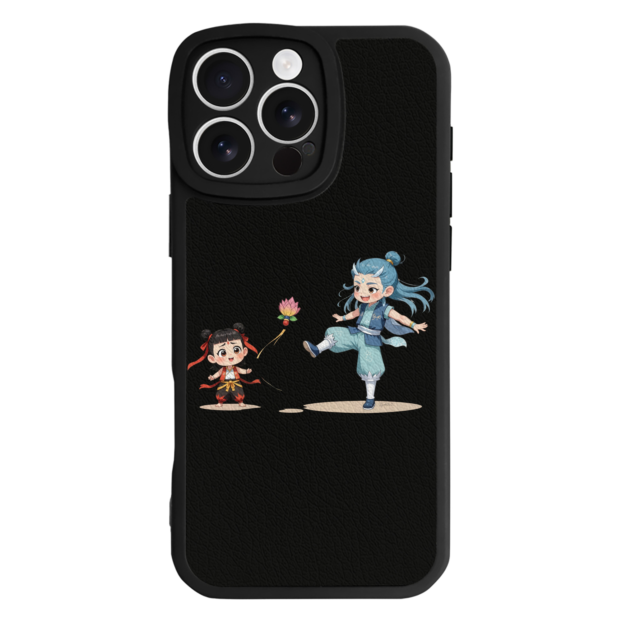 （画像用） Ne Zha 2 ナタ 魔童の大暴れ 【iPhone 16シリーズ対応】シリコンスマホケース（レザー調） 材質：シリコン